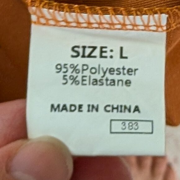 Rust Velvet Blouse with Long Puff Sleeves - Picture 5 of 5